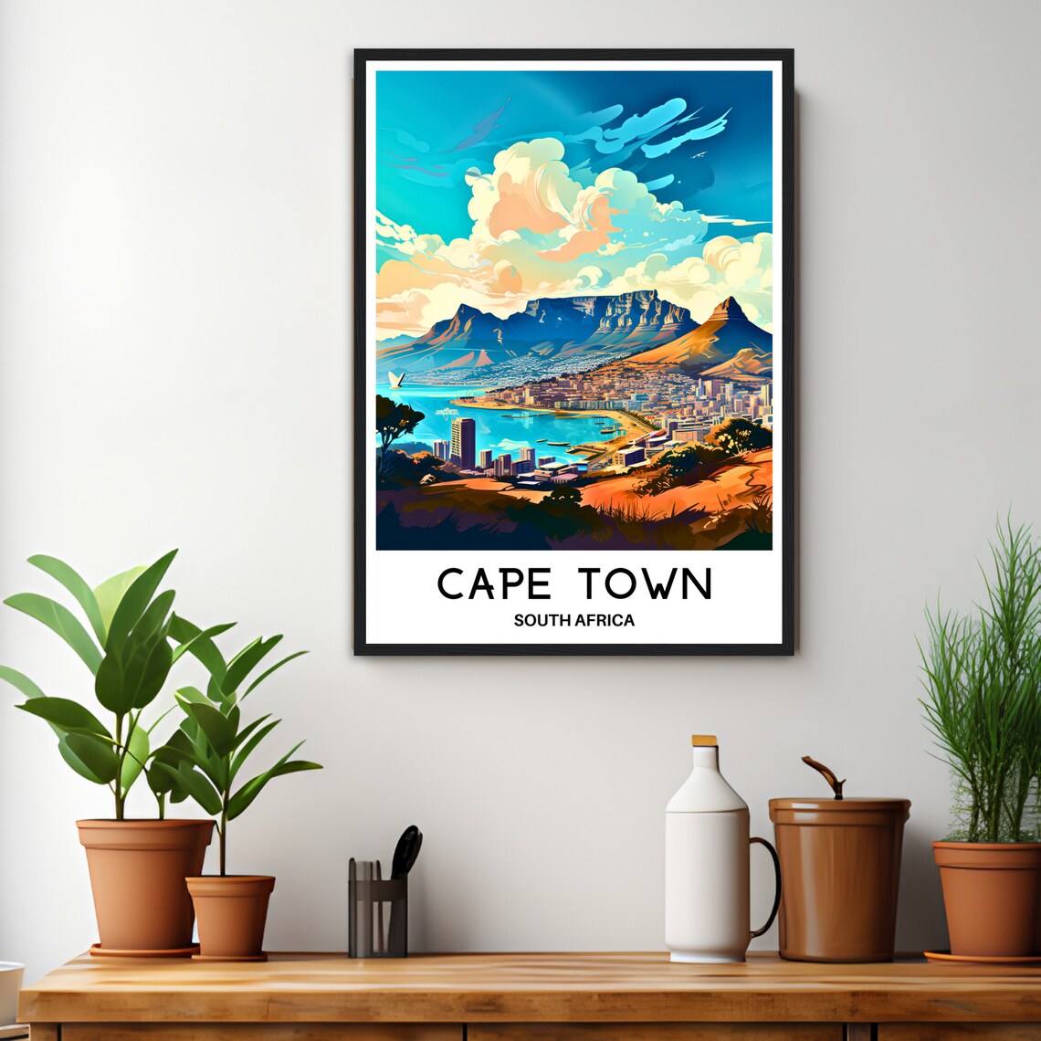 Cape Town South Africa Travel Poster, World Art - Image 3
