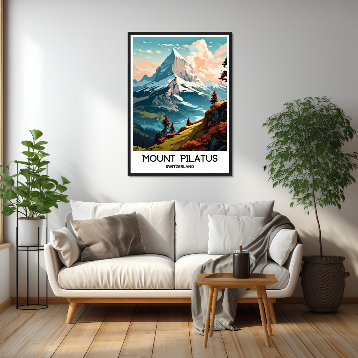 Mount Pilatus Travel Poster, Swiss Mountain Scene - Image 2