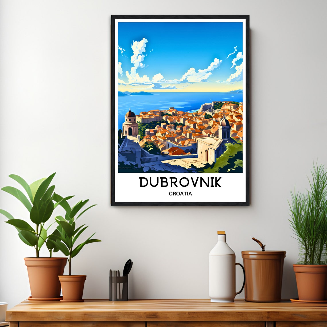 Dubrovnik Croatia Old Town Adriatic Coast Walled City Travel Poster - Image 3