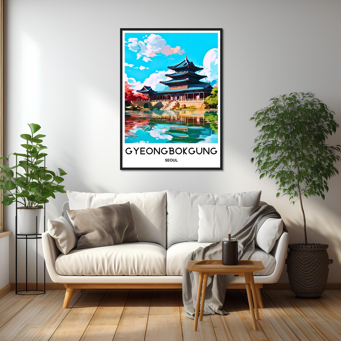 Gyeongbokgung Palace Travel Print Gyeongbokgung Poster South Korea Art Print Seoul Lover Gift Wall Hanging Art Illustration Home Decor - Image 2