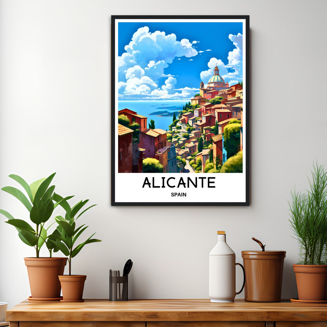 Alicante Travel Print Alicante Print Alicante Travel Poster Alicante Spain Print Alicante Art Print Alicante Travel Gift Alicante Art Gift - Image 3
