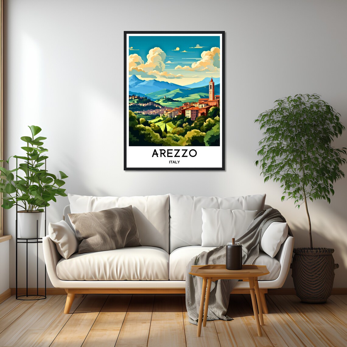 Arezzo Travel Poster, Italian City Illustration - Image 2