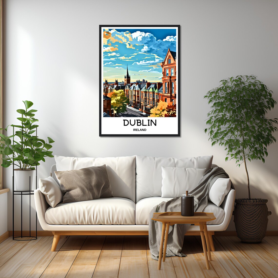 Dublin Ireland Historic Georgian Streets Autumn Travel Poster - Image 2