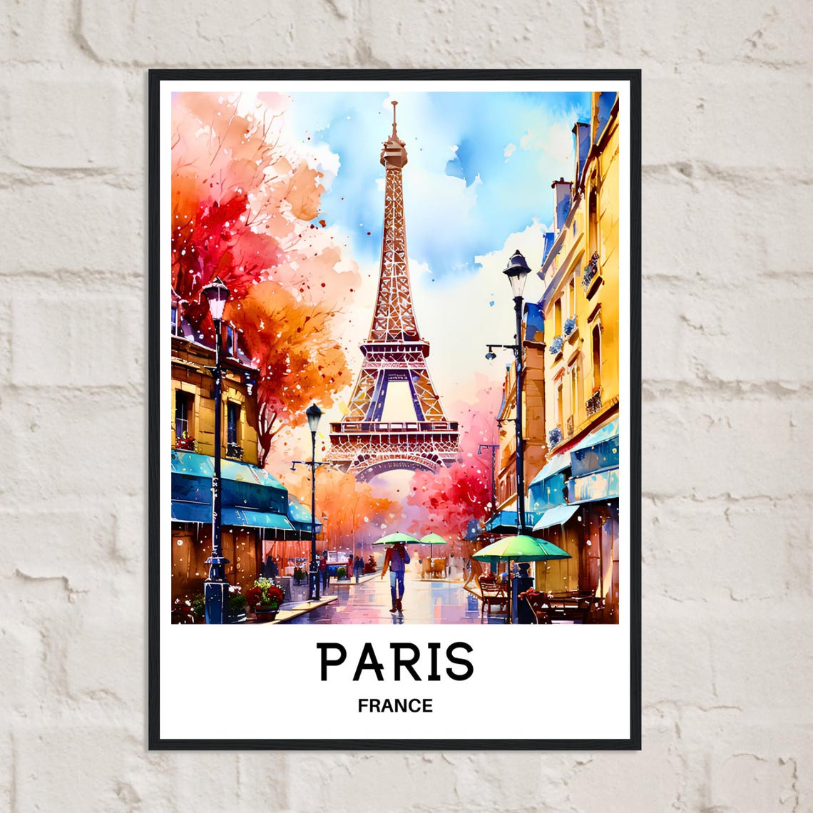 Paris Watercolor Print Paris Travel Poster French Art Print France Lover Gift Paris City Watercolour Painting Illustration Home Wall Decor - Image 2