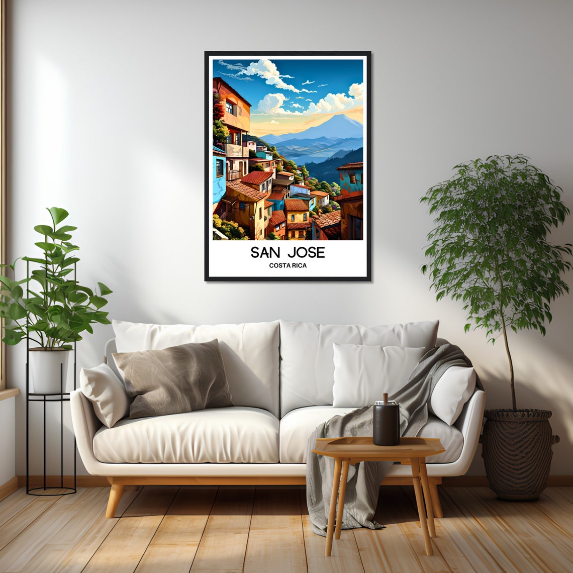San Jose Travel Print San Jose Poster Costa Rican Art Print Costa Rica Lover Gift Wall Hanging Art San Jose City Illustration Home Decor - Image 2