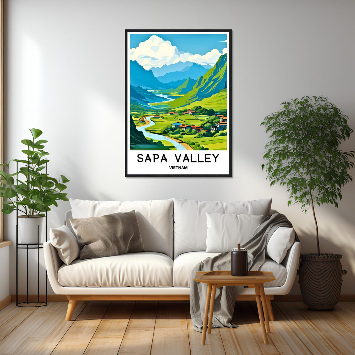 Sapa Valley Vietnam Terraced Rice Fields Mountain Travel Poster - Image 2
