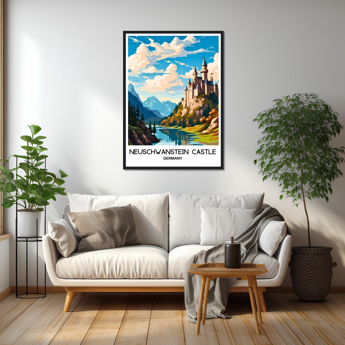 Neuschwanstein Castle Germany Fairytale Lake Alpine Travel Poster - Image 2