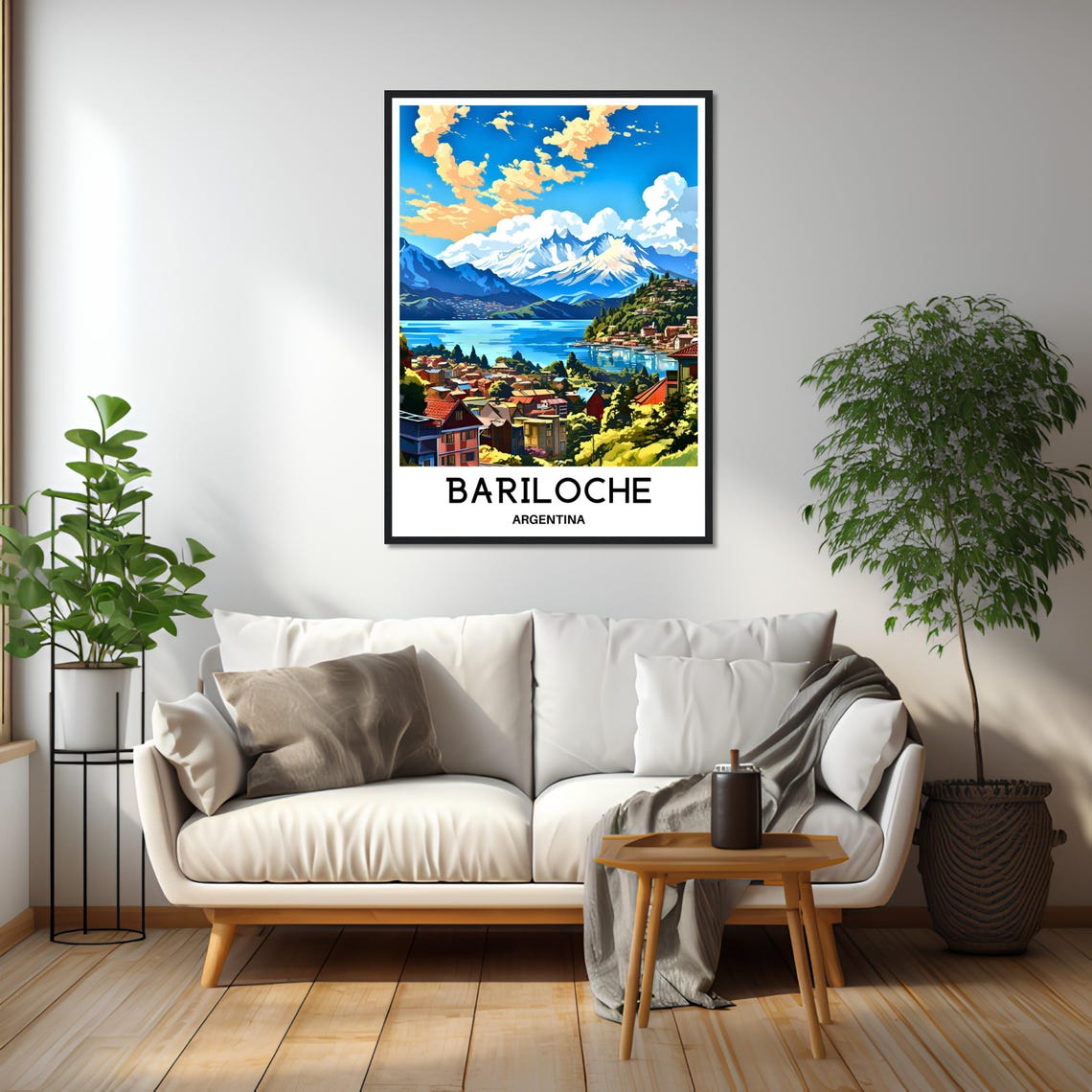 Bariloche Argentina Andes Lake Town With Snowy Mountain View Poster - Image 2