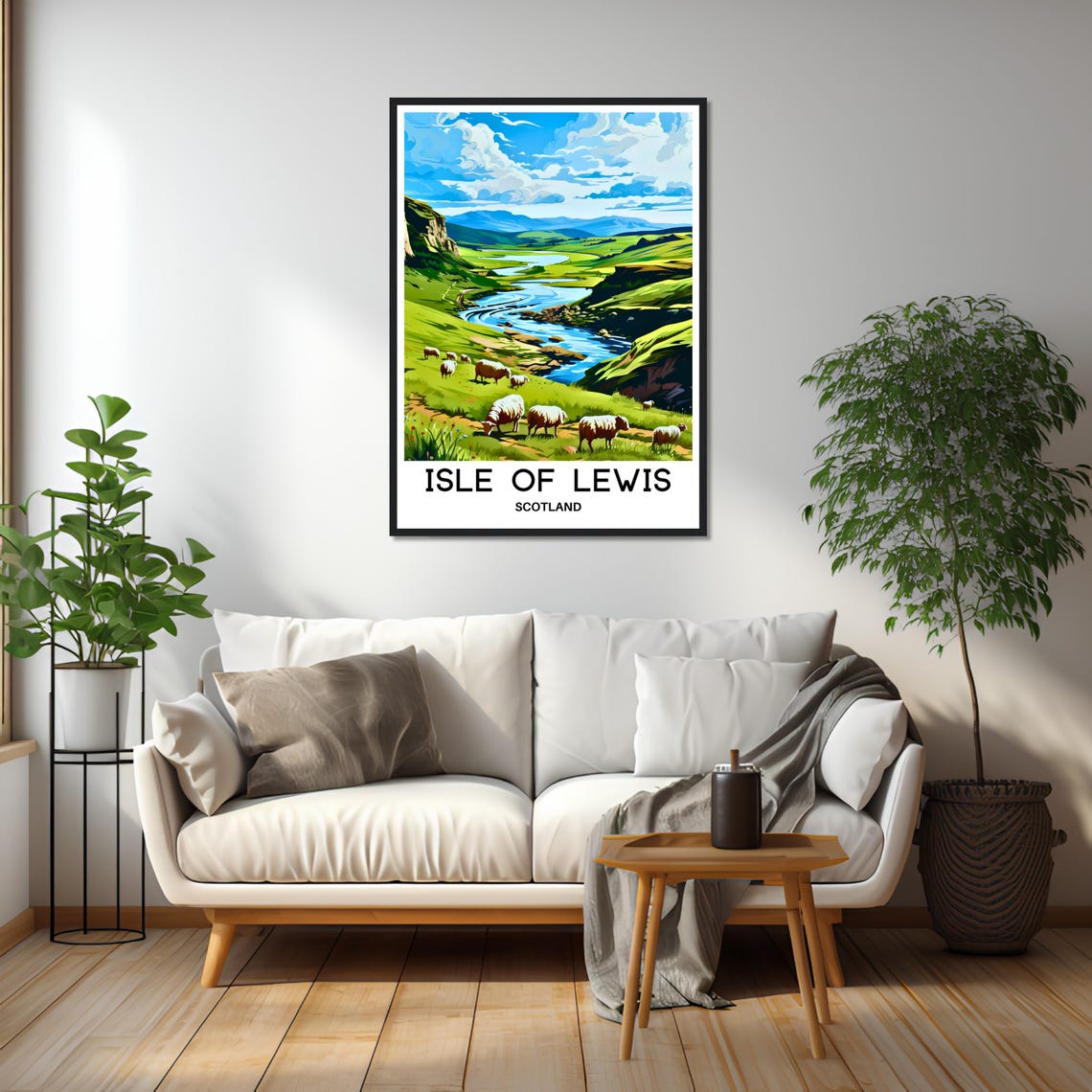 Isle Of Lewis Travel Print Isle Of Lewis Poster Scottish Art Print Scotland Lover Gift Wall Hanging Home Decor Isle Of Lewis Illustration - Image 2