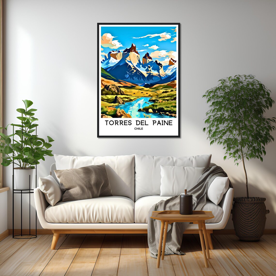 Torres Del Paine Granite Towers Over a Patagonian Valley Poster - Image 2