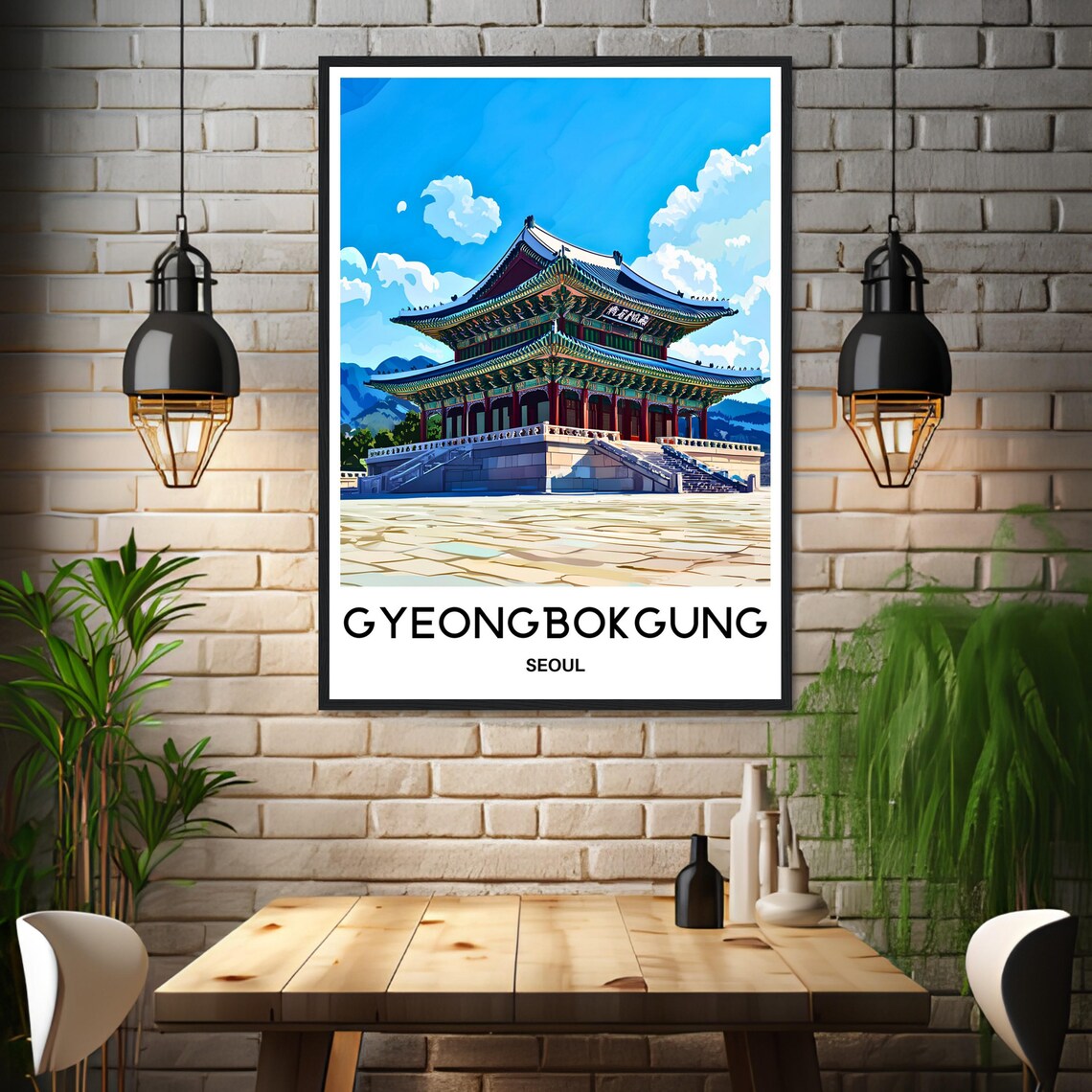 Gyeongbokgung Palace Travel Poster, Seoul South Korea - Image 3