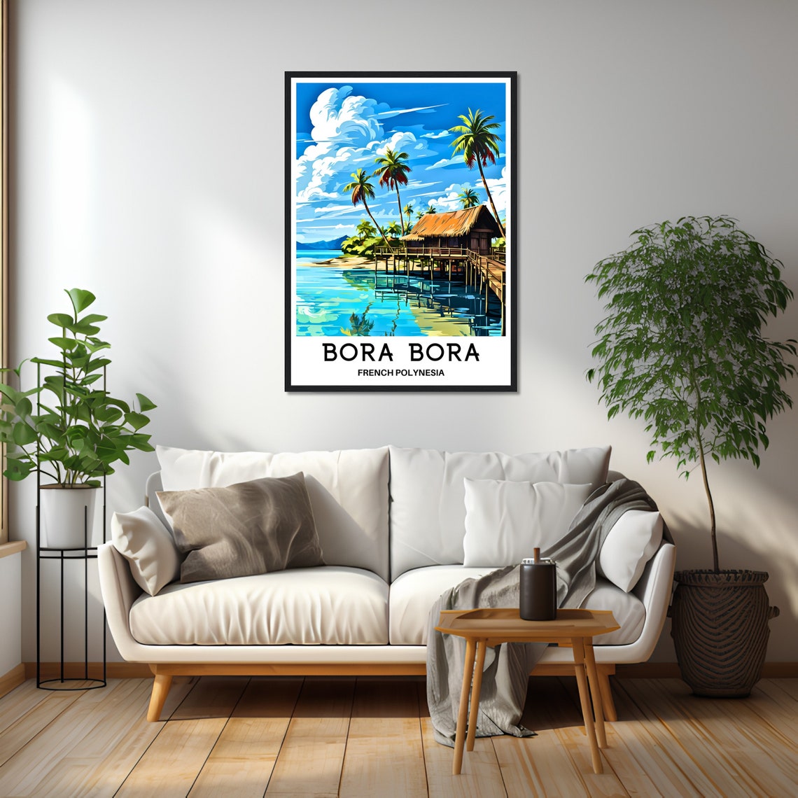 Bora Bora Overwater Bungalow Lagoon French Polynesia Island Poster - Image 2