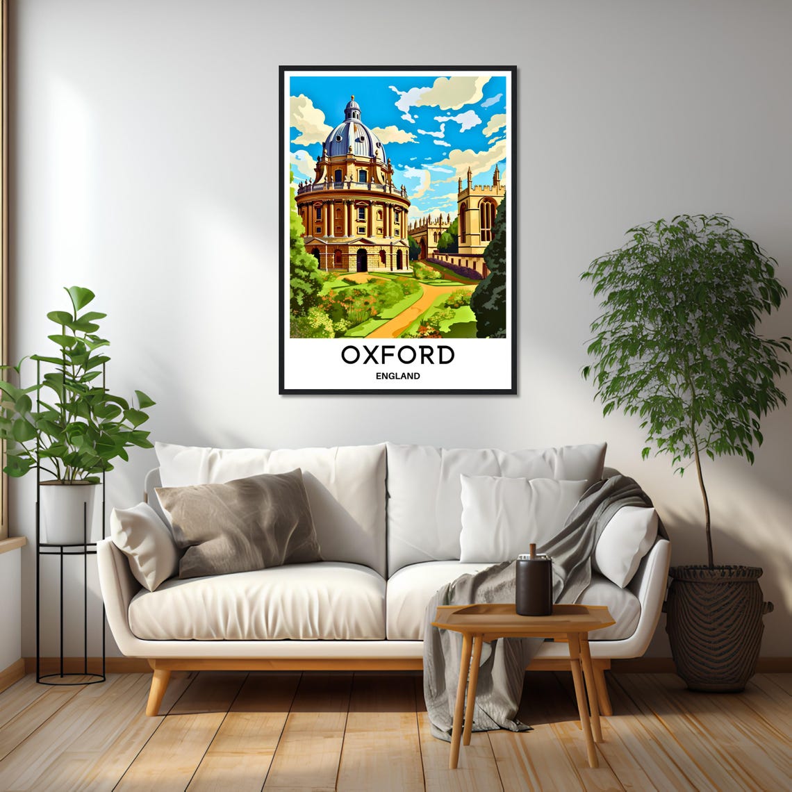 Oxford Travel Print Oxford Poster English Art Print England Lover Gift Wall Hanging Art Home Office Desk Decor Oxford City Illustration - Image 2