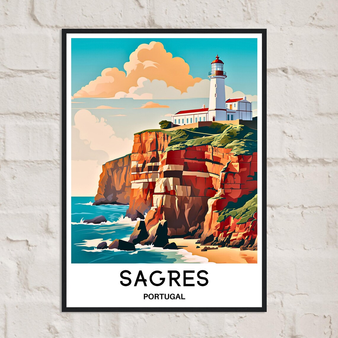 Sagres Travel Poster, Portuguese Algarve Art Print - Image 2