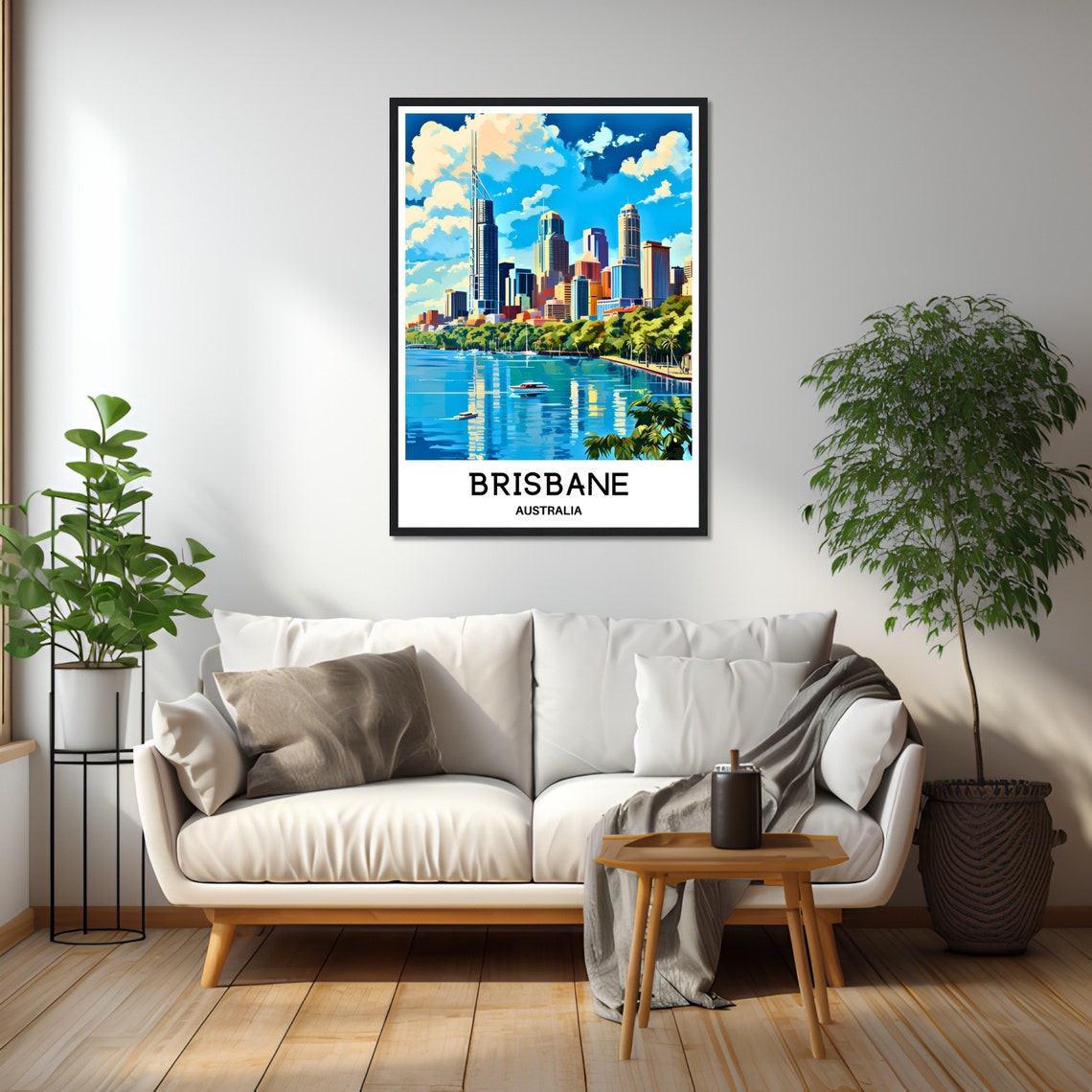 Brisbane Travel Poster Brisbane Travel Print Brisbane Art Print Brisbane Travel Gift Brisbane Lover Gift Brisbane Australia Print Brisbane - Image 3