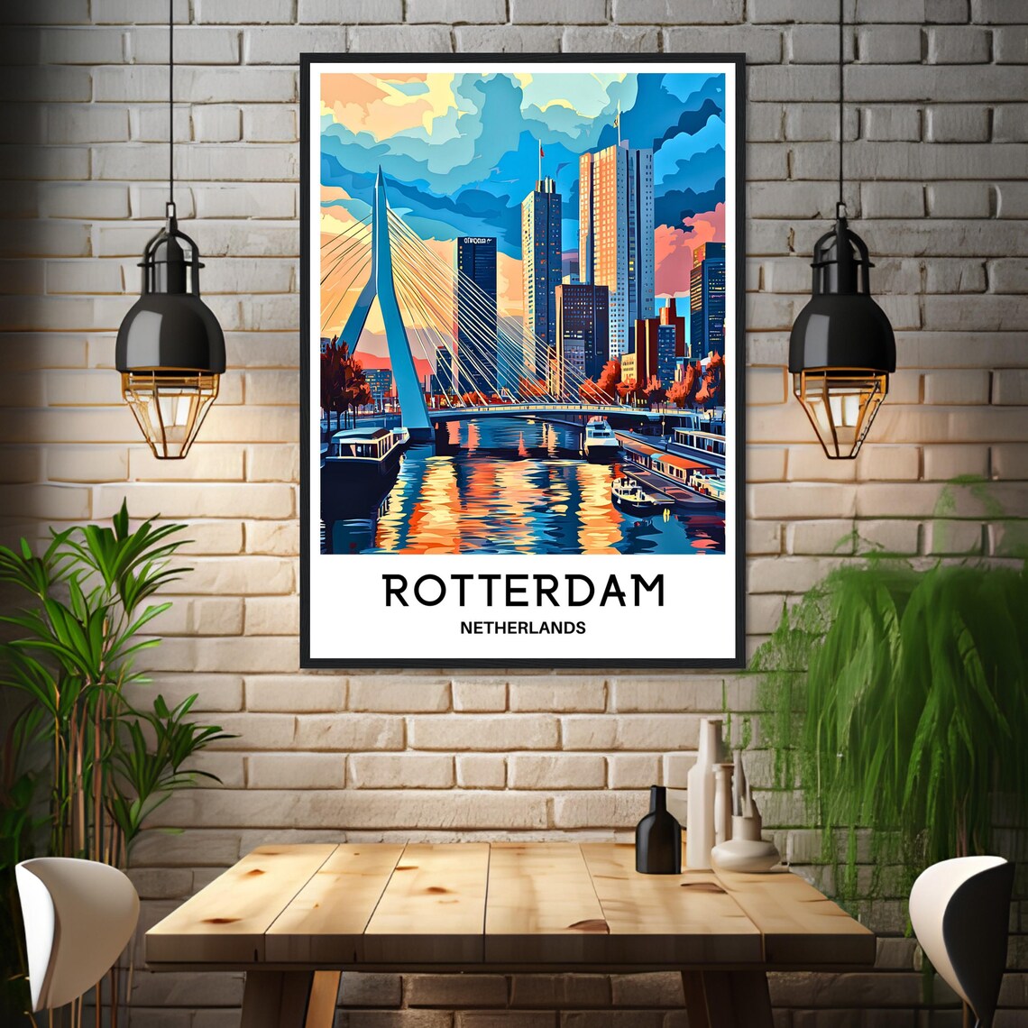 Rotterdam Travel Poster, Dutch Art Print - Image 3
