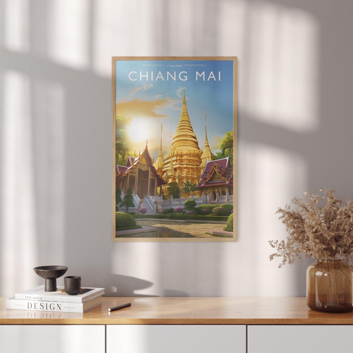 Chiang Mai Travel Poster, Thailand City Wall Decor - Image 5