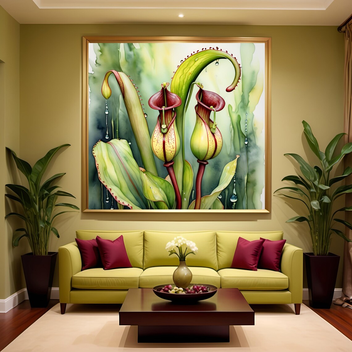 Pitcher Plant Botanical Watercolor Carnivorous Garden Art Print - Image 3