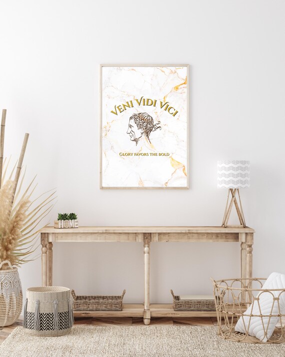 Veni Vidi Vici Latin Quote, Roman Caesar