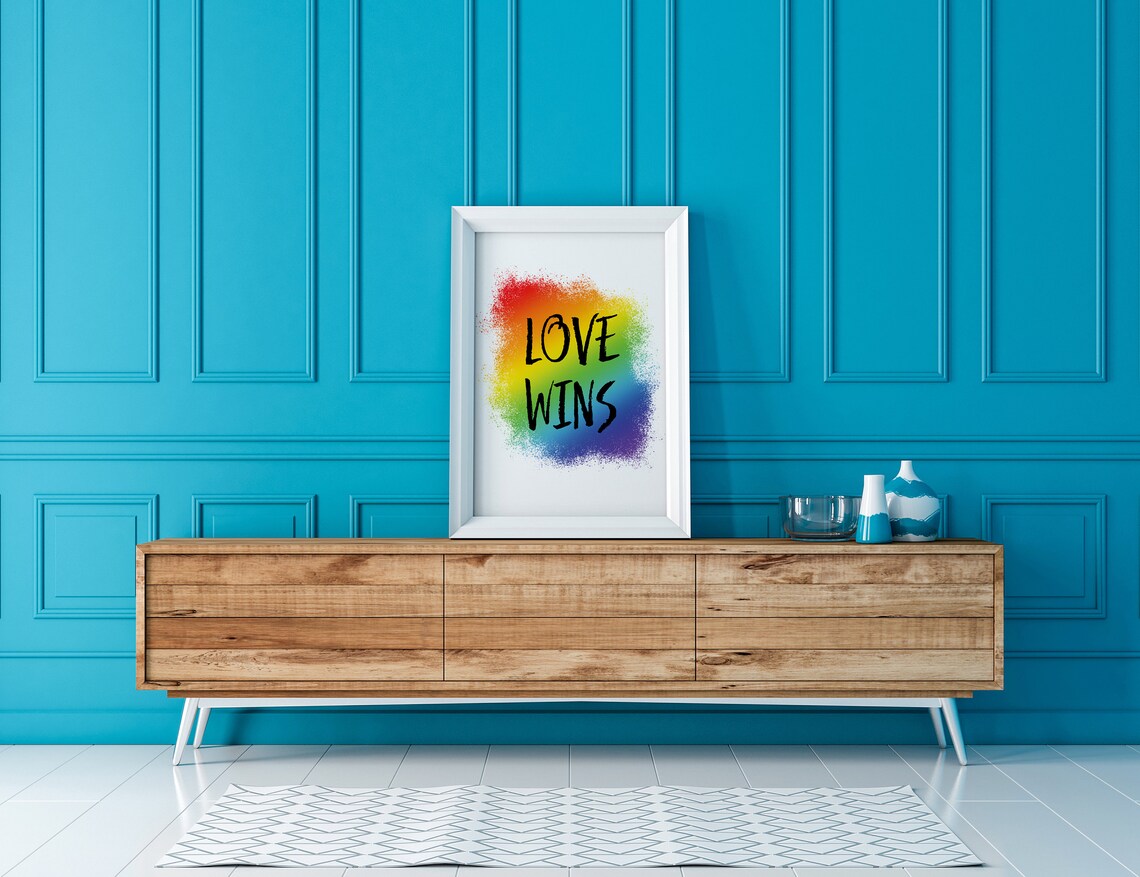 LGBTQ Pride Love Wins Rainbow Pride Month Print - Image 3