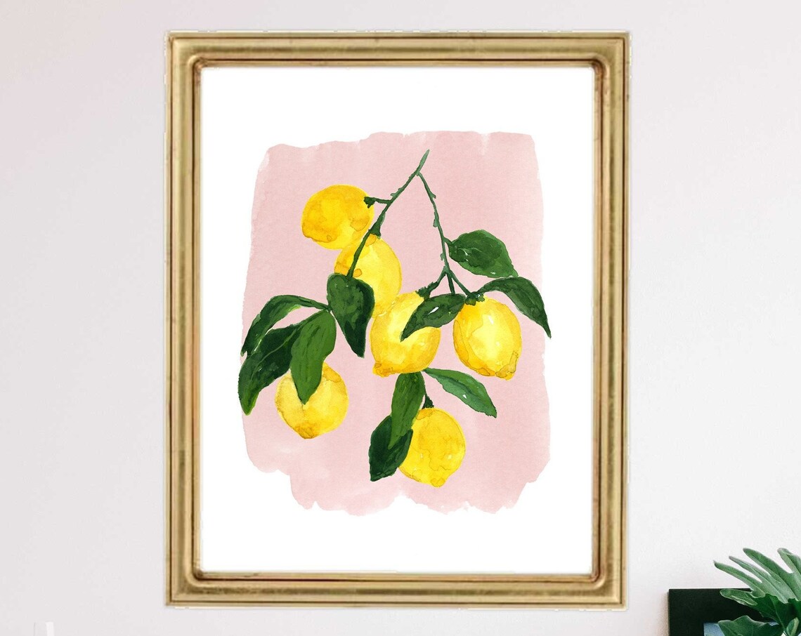 Lemon Print Kitchen Art, Citrus Fruit Art Print - Image 3