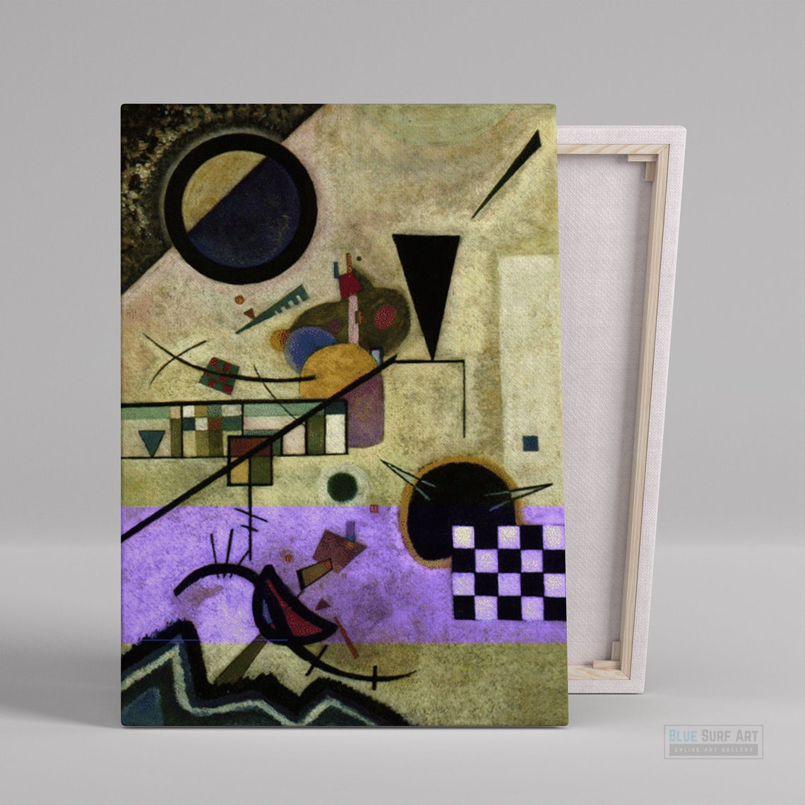 Wassily Kandinsky Purple Band Checkerboard Circles Abstract Poster
