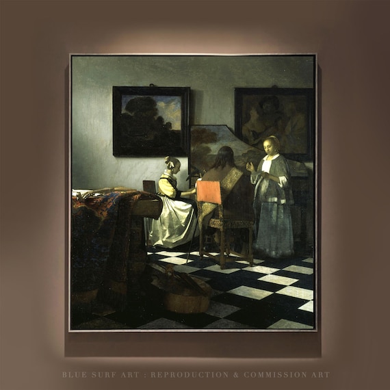 Johannes Vermeer The Concert Dutch Soft Musician Interior Poster