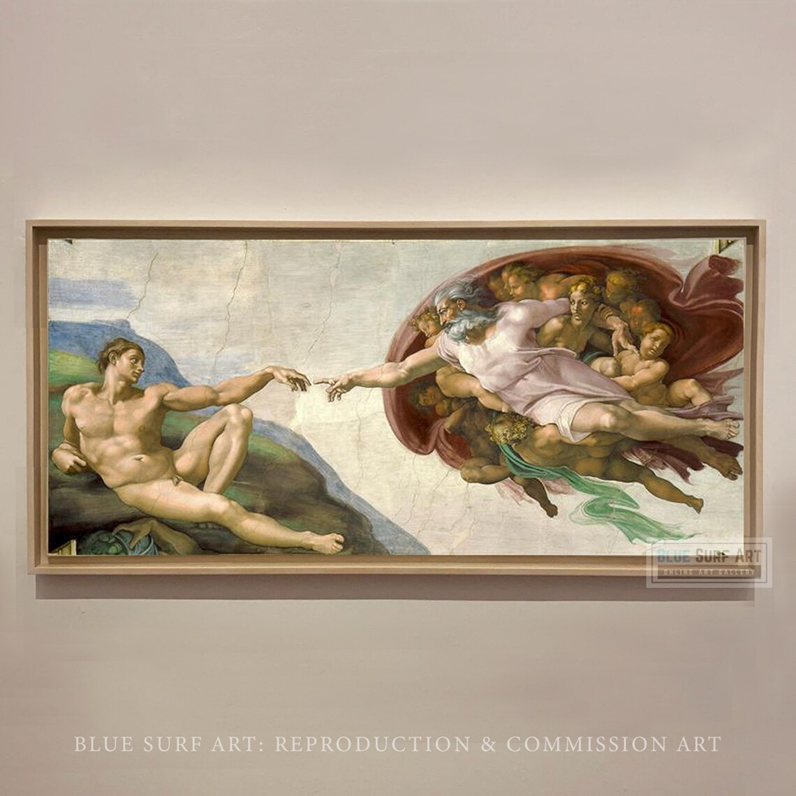 Michelangelo The Creation of Adam Sistine Chapel Renaissance Fresco Poster
