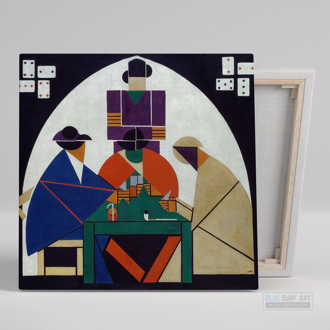 Theo Van Doesburg The Card Players Cubist Figures Game Night Poster