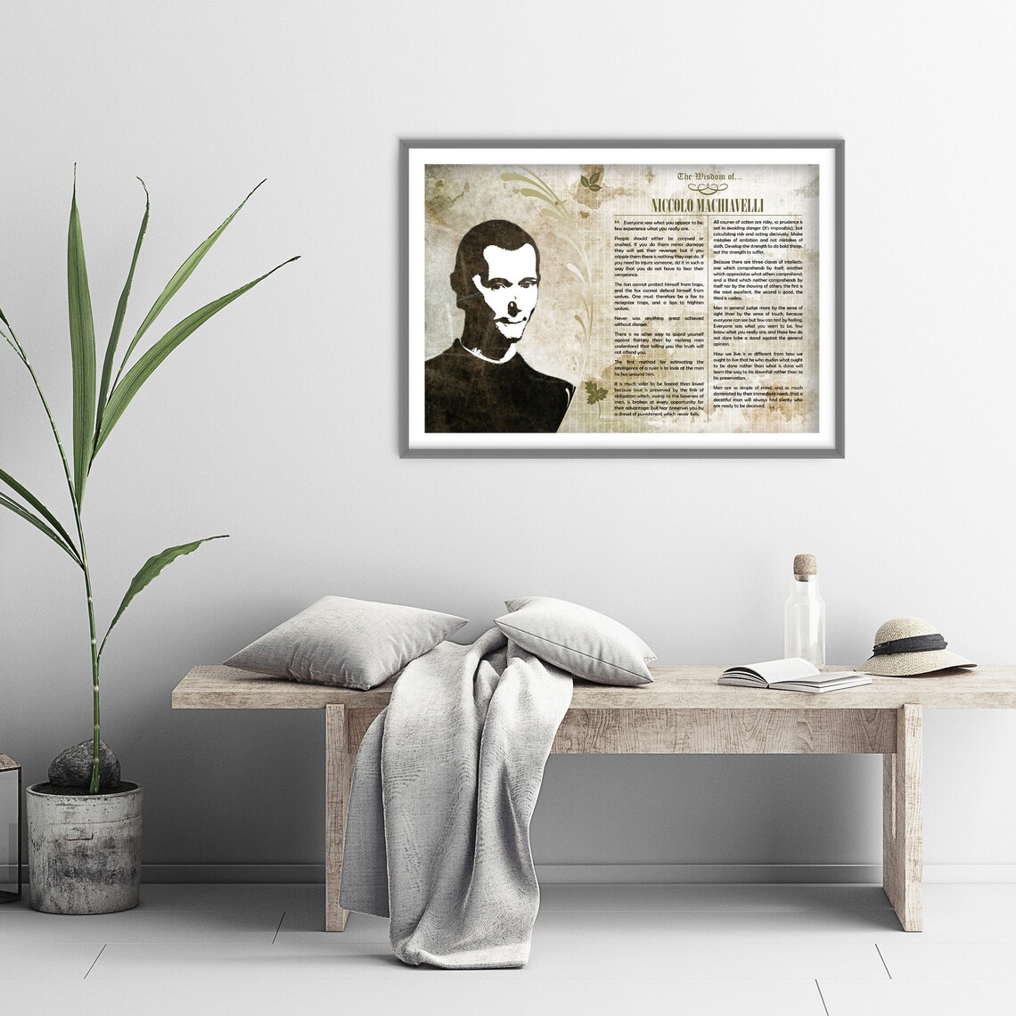 Niccolo Machiavelli Greatest Quotes Art Print - Image 2