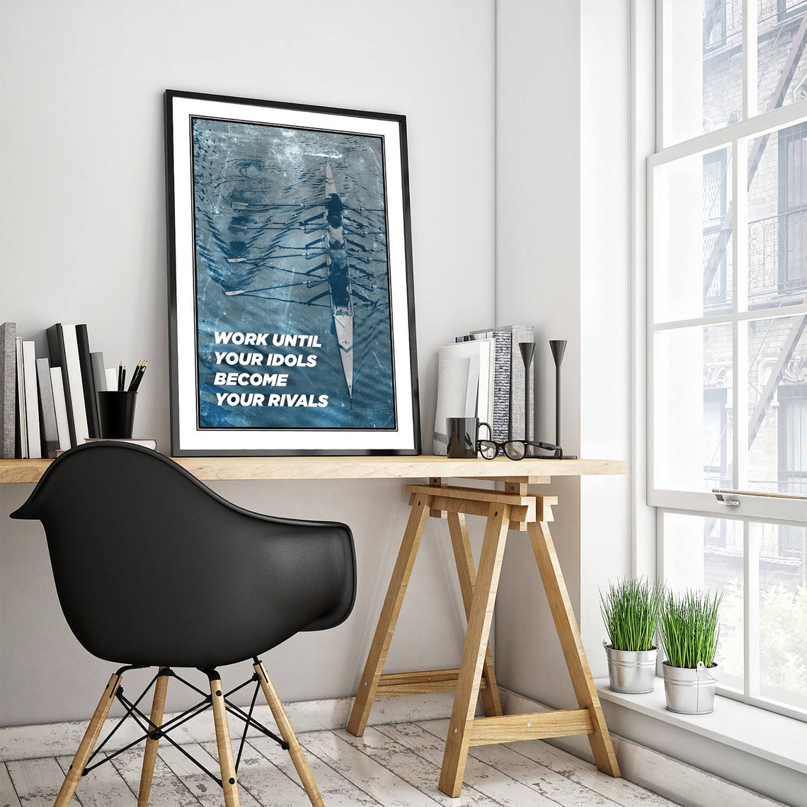 Rowing Motivational Print 02 Work Until Your Idols Art Photo Poster Gift Wall Home Decor Motivation Quote Row Rower - Image 3