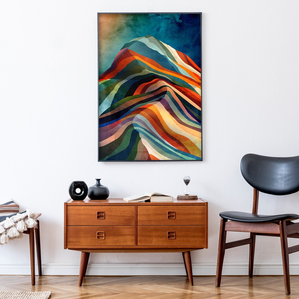 Stormy Mountain Art Print, Nature Landscape - Image 3