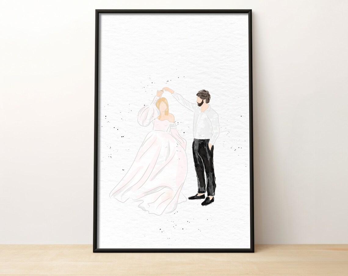 Custom Watercolor From Photo Art Print, Personalized - Image 3