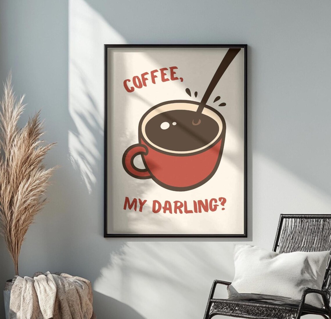 Coffee Quote Retro Kitchen Decor, Gift for Coffee Lovers - Image 2