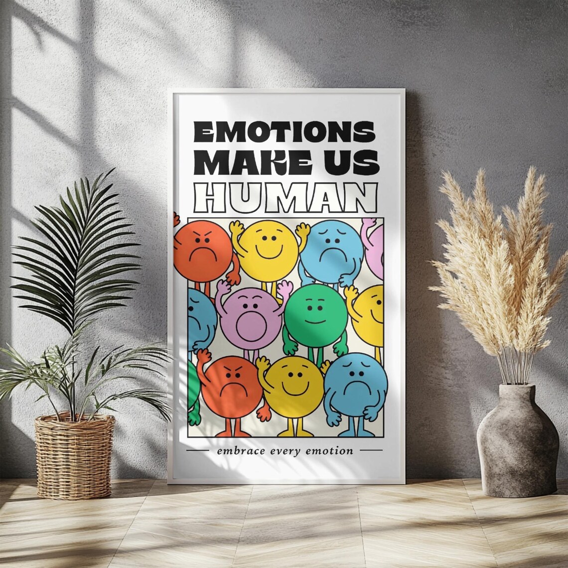 Emotions Make Us Humans, Retro Character Poster - Image 3