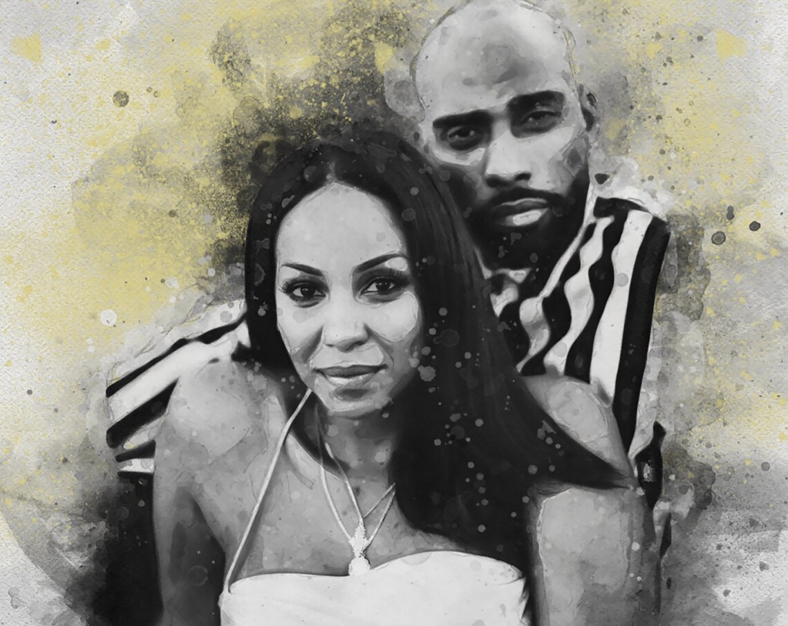Custom Watercolor Couple Portrait, Personalized Art Print - Image 2