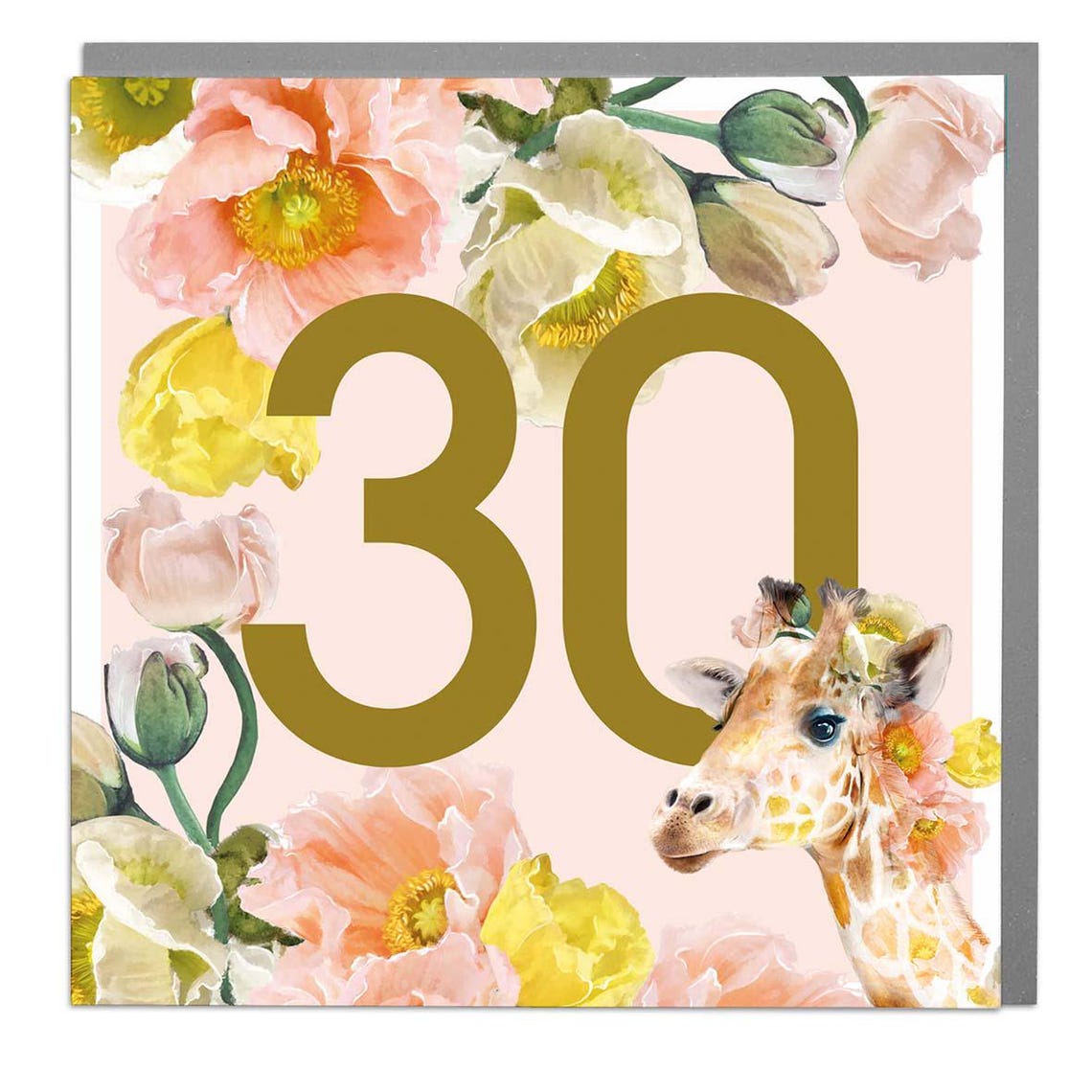 Age 30 Giraffe Greeting Card