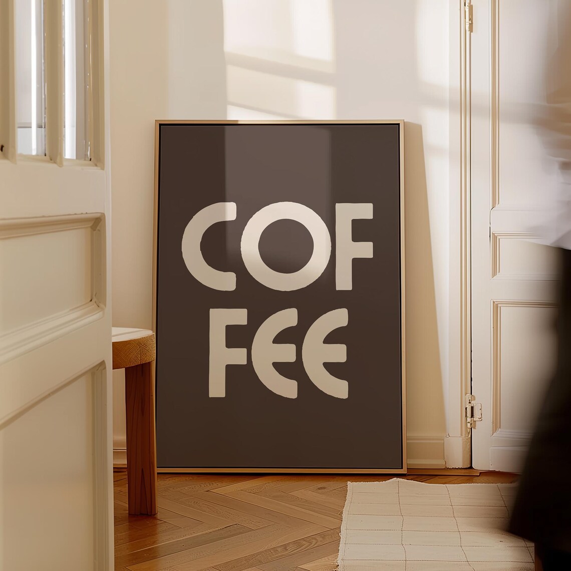 Coffee Typography Poster, Retro Kitchen Wall Art