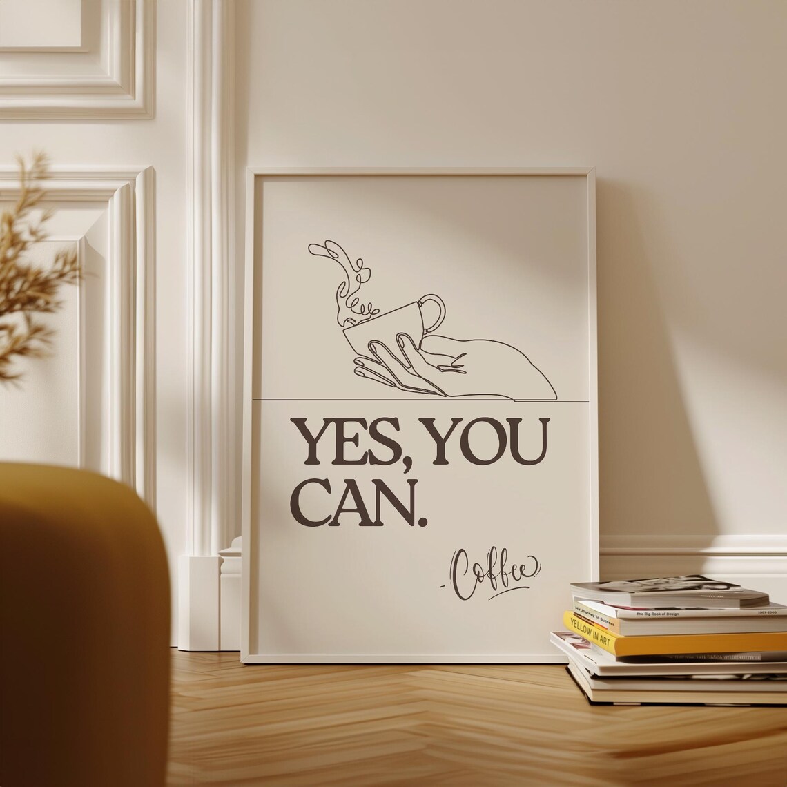 Yes You Can Coffee Art Print, Coffee Lover Gift - Image 2