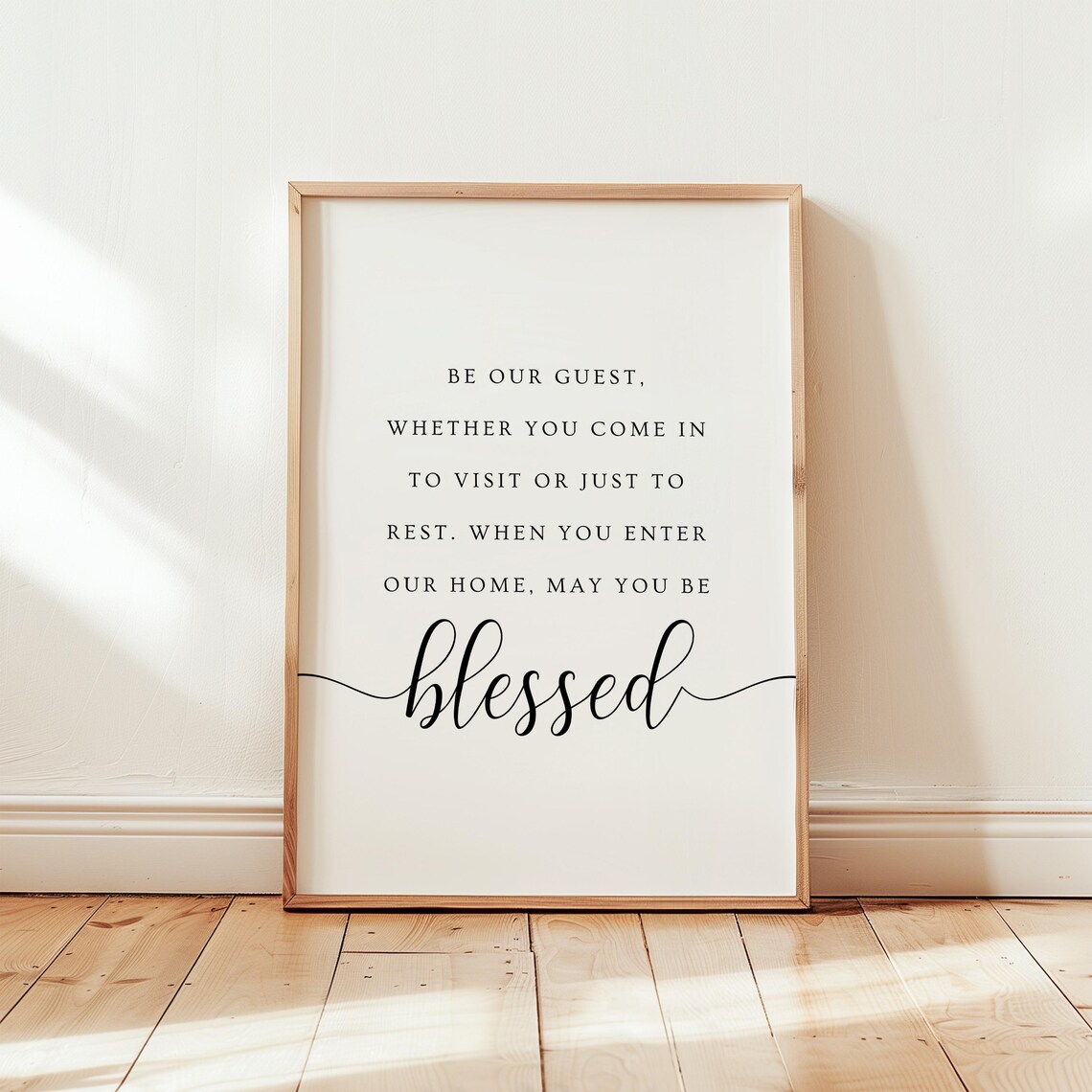 Be Our Guest, Blessed Entryway Quote Wall Art - Image 3