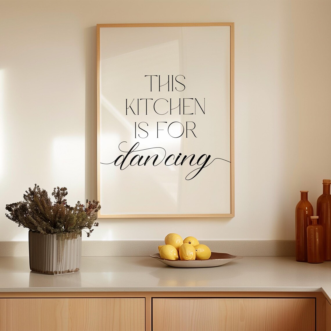 This Kitchen Is For Dancing, Minimal Wall Art - Image 3