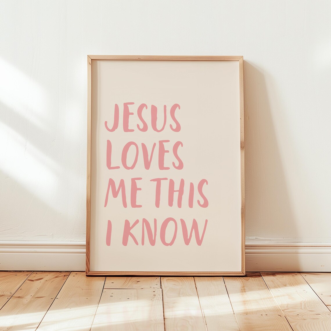 Jesus Loves Me Christian Nursery Decor Art Print - Image 2