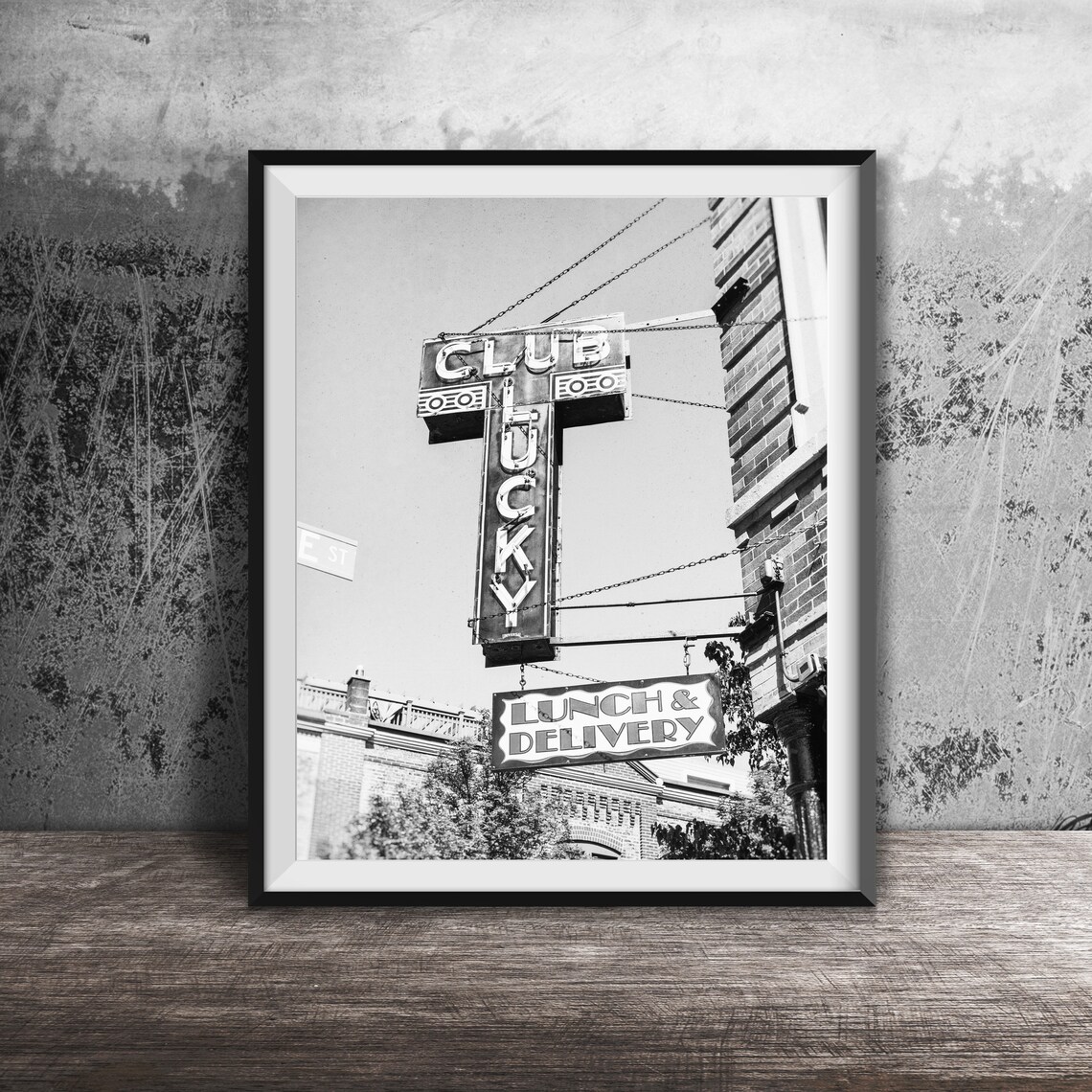 Club Lucky Chicago Bucktown Neon Restaurant Sign Photography Poster - Image 2