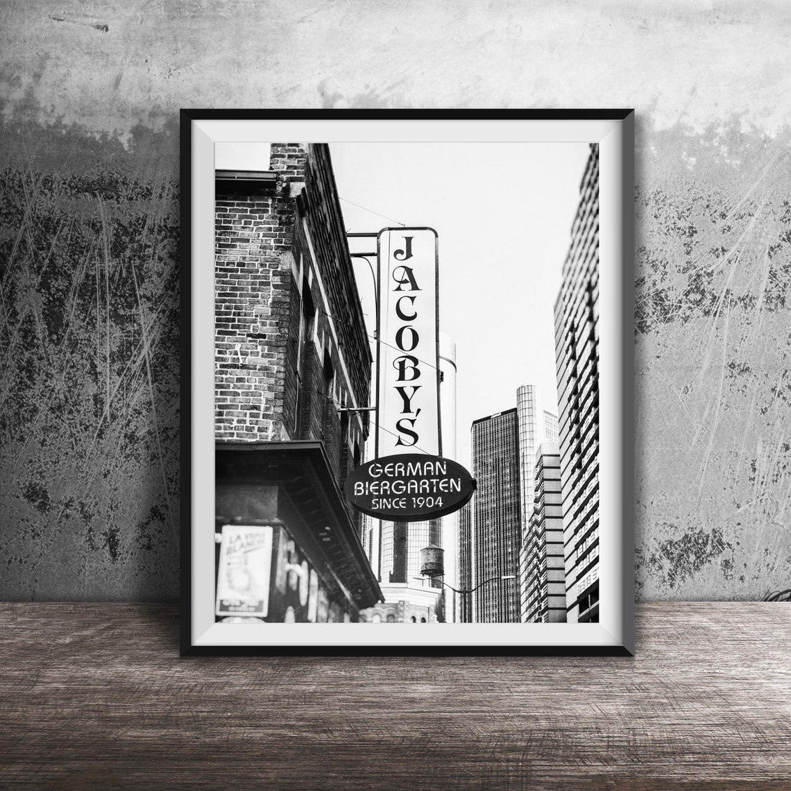 Jacoby's German Biergarten Detroit Since 1904 Bar Sign Poster - Image 2