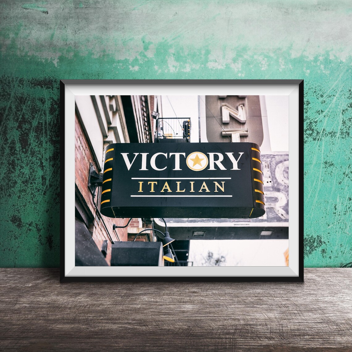 Victory Italian Vintage Marquee Sign Chicago Restaurant Photo Poster