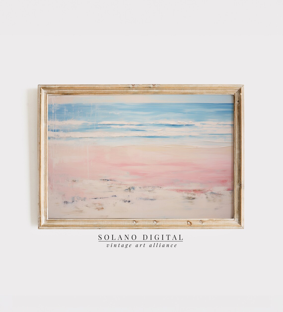 Abstract Coastal Painting, Vintage Beach Art Print