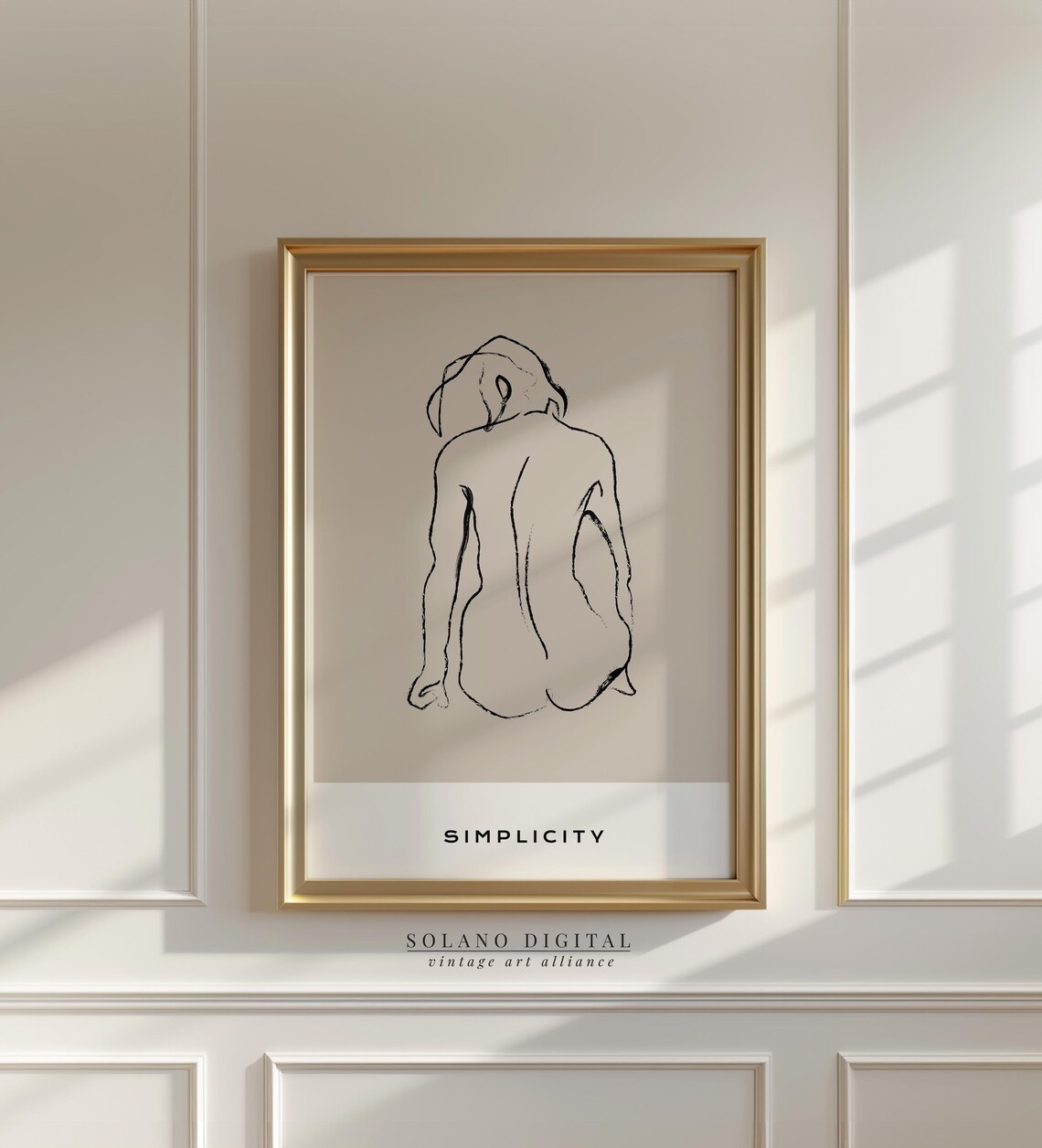 Minimalist Nude Line Art Poster Female Figure Neutral Wall Decor For Bedroom Or Studio Boho