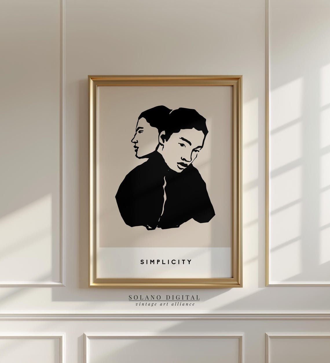 Minimalist Black And White Art Modern Line Drawing Wall Abstract Portrait Simplicity Poster