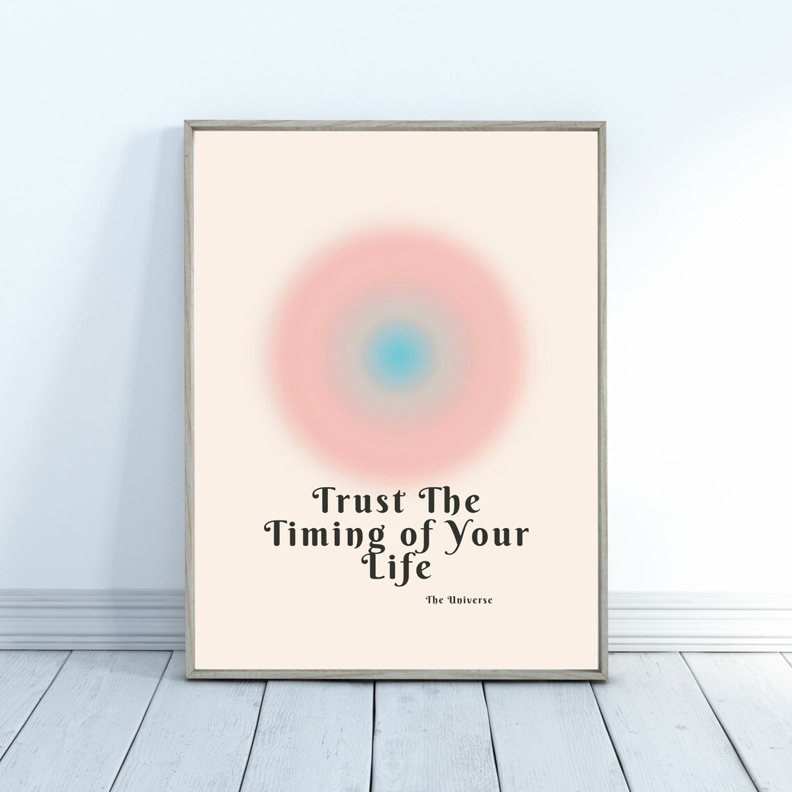 Trust The Timing Of Your Life Aura Manifestation Quote Poster - Image 4