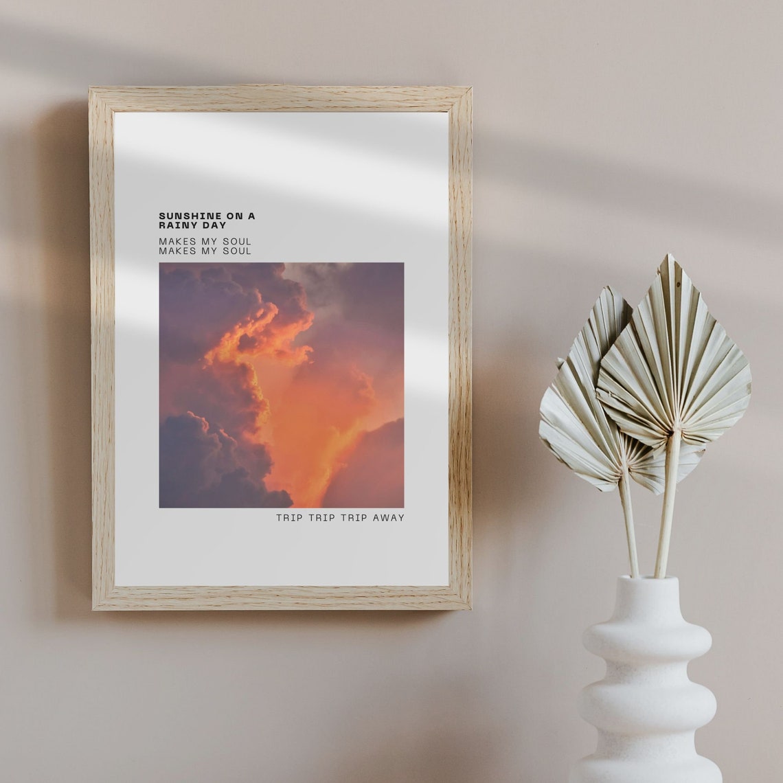 Sunshine On A Rainy Day Song Lyrics Sunset Cloud Photo Poster - Image 3